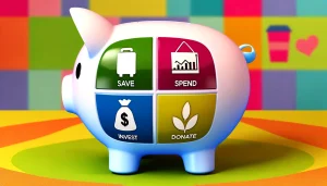 The four pillars of financial literacy: Save, Spend, Invest, and Donate